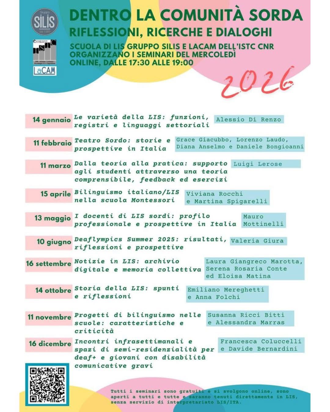 SEMINARI MERCOLEDì SILIS CNR